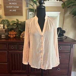 Zara Basic Elegant Pink Button-Up Blouse Sz XS